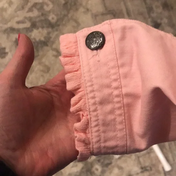 CJ Banks Women’s Pink Denim & Lace Jacket Size 1X - Picture 3 of 8